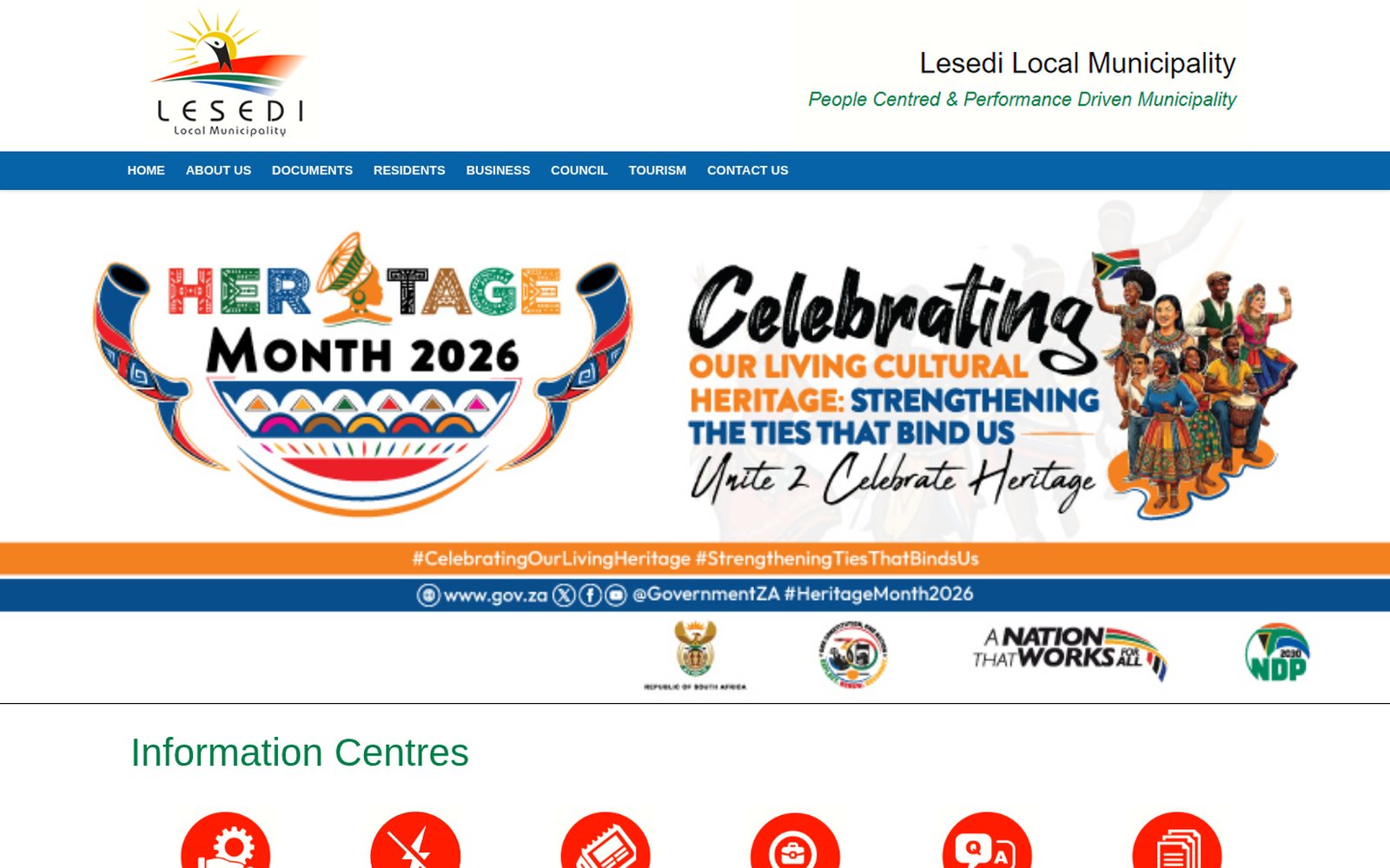 Before · current site — lesedi-lm.gauteng.gov.za