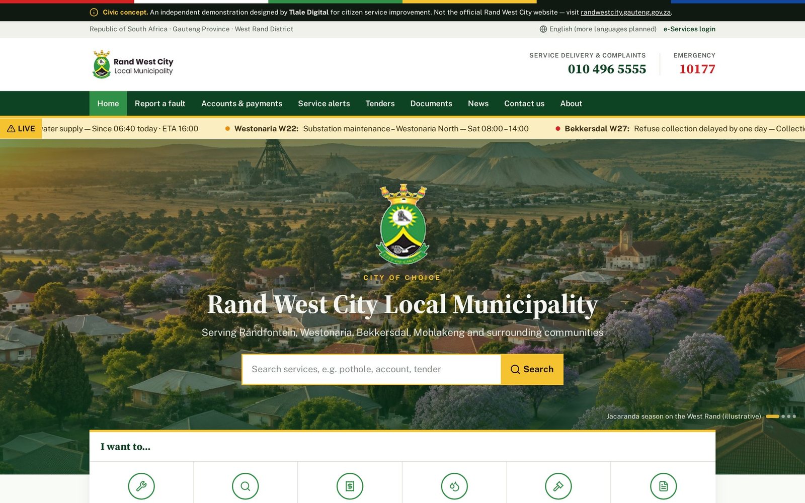 After · Tlale Digital concept — Redesign